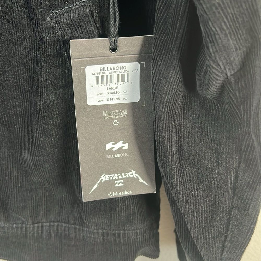 Billabong Metallica Black Album Jacket L - Picture 5 of 9